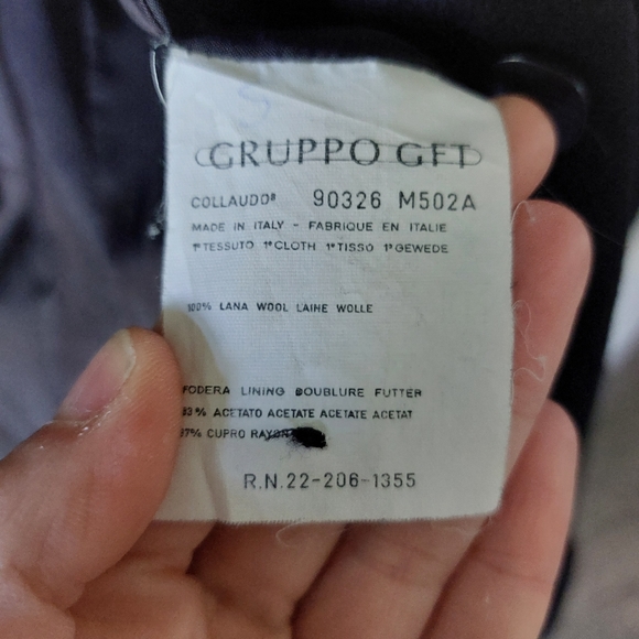 State of Claude Montana black Wool button down collarless blazer jacket Vintage - Picture 3 of 8